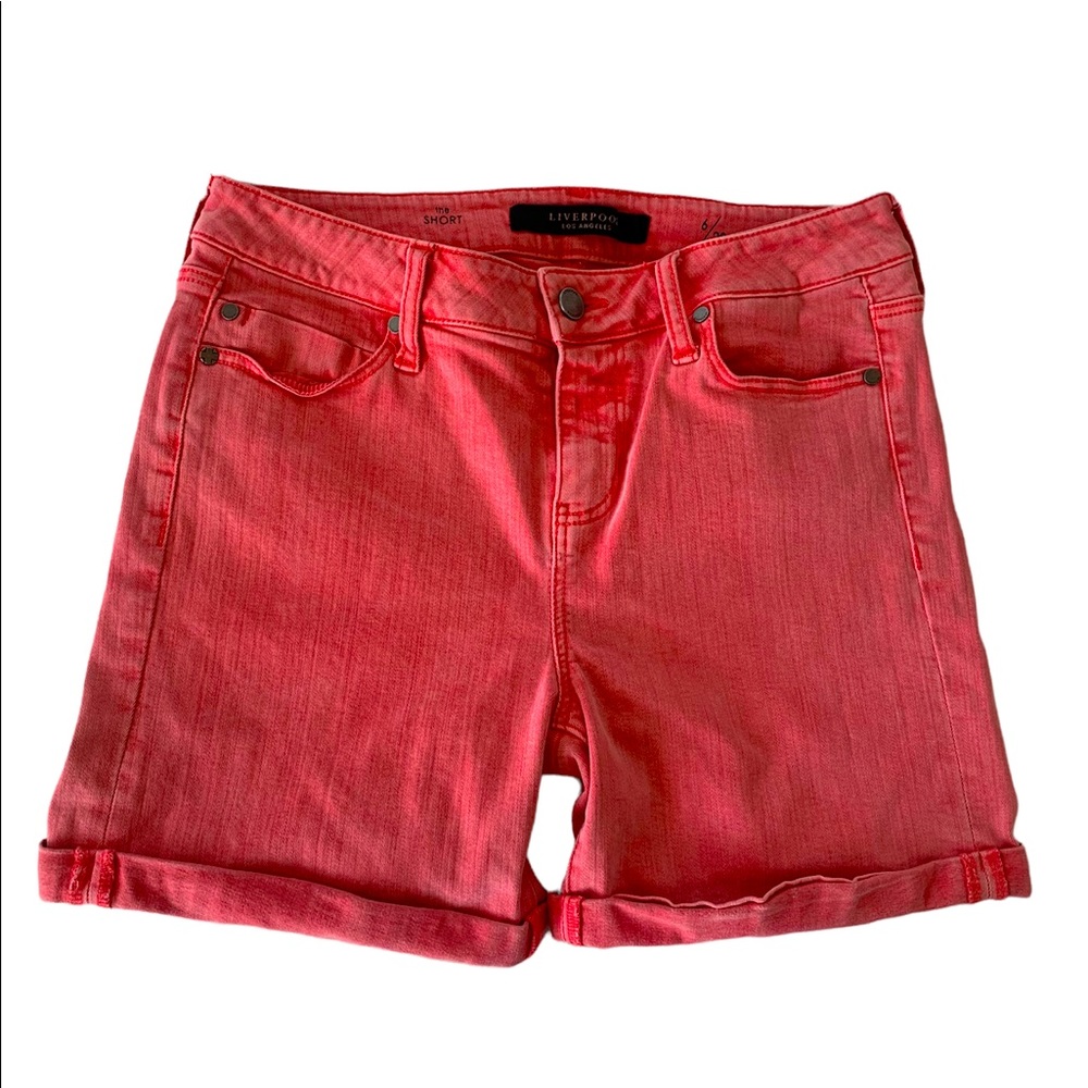EUC! Liverpool Jean Co Denim Shorts in Georgia Peach